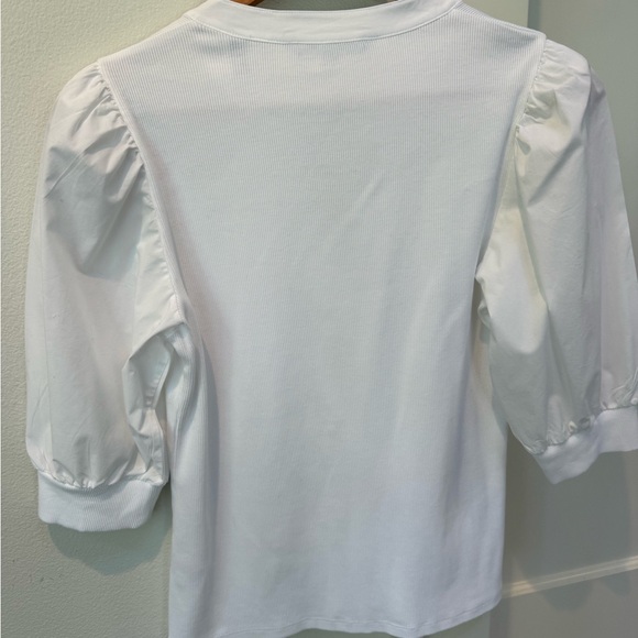 Veronica Beard Ivory Button-Front Blouse - Picture 4 of 5